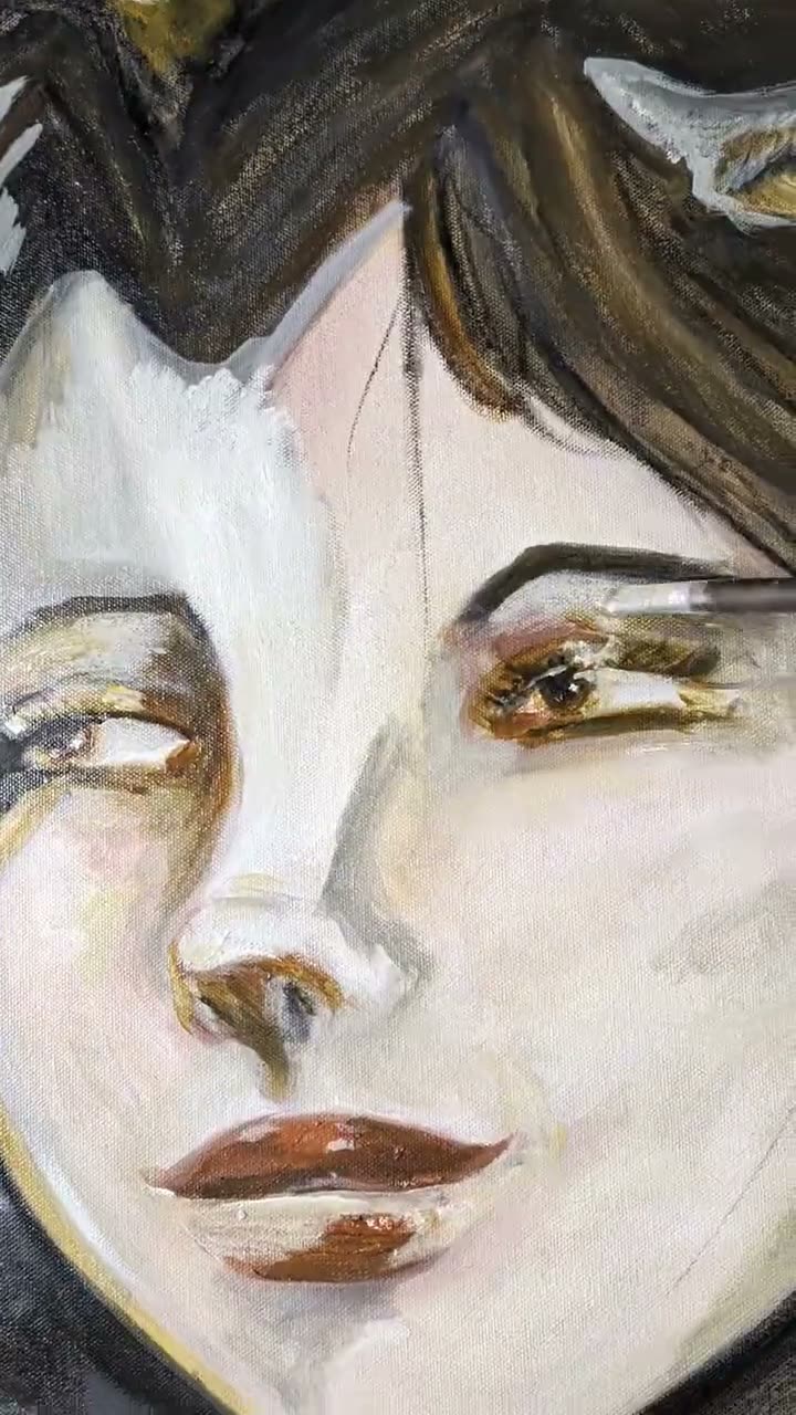 A canvas on the easel in the Calypso Star studio