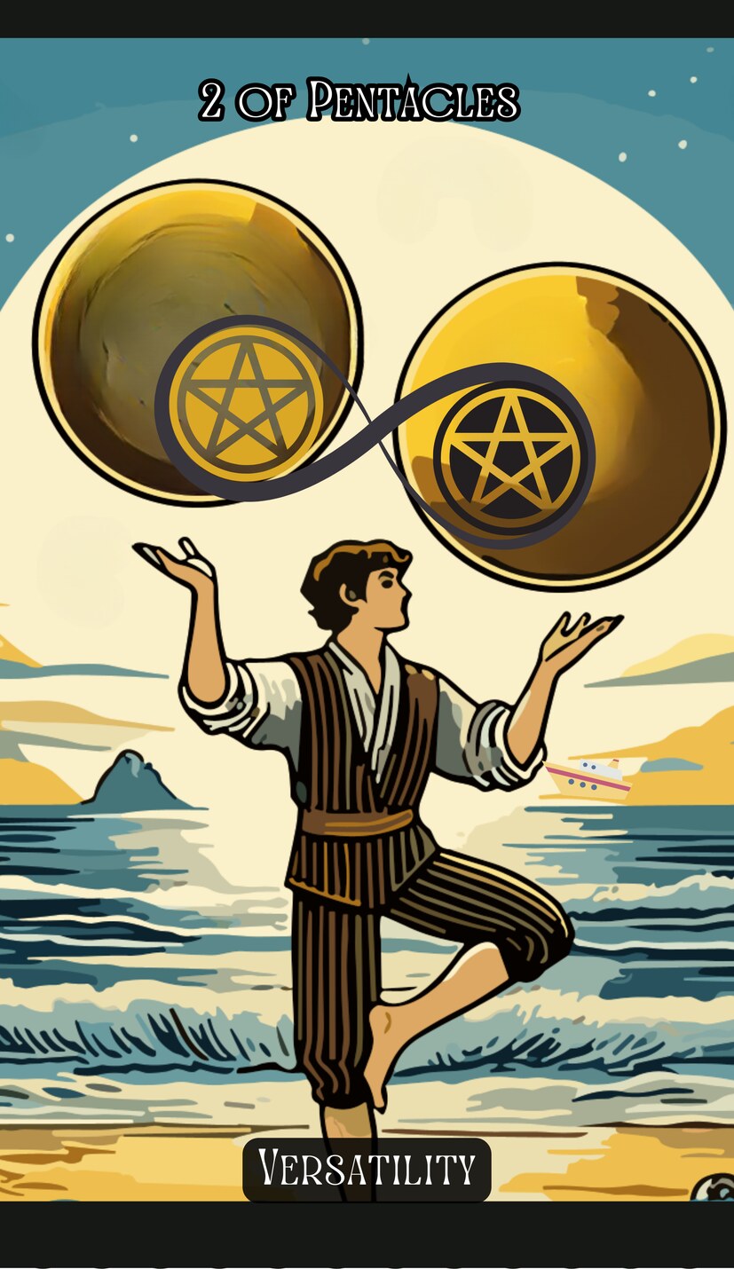 2 of Pentacles - Swirl Tarot