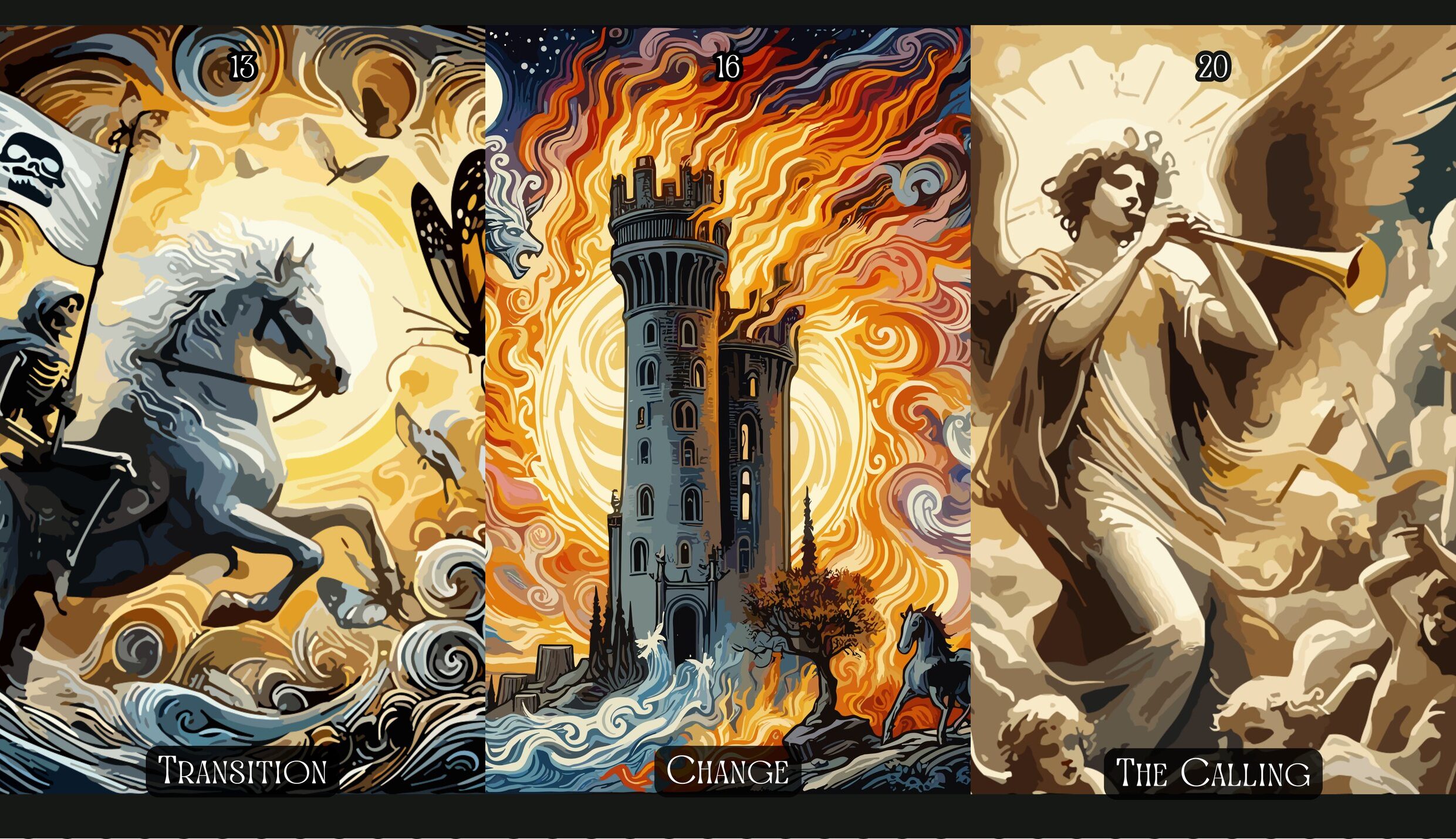 Death + The Tower + Judgement