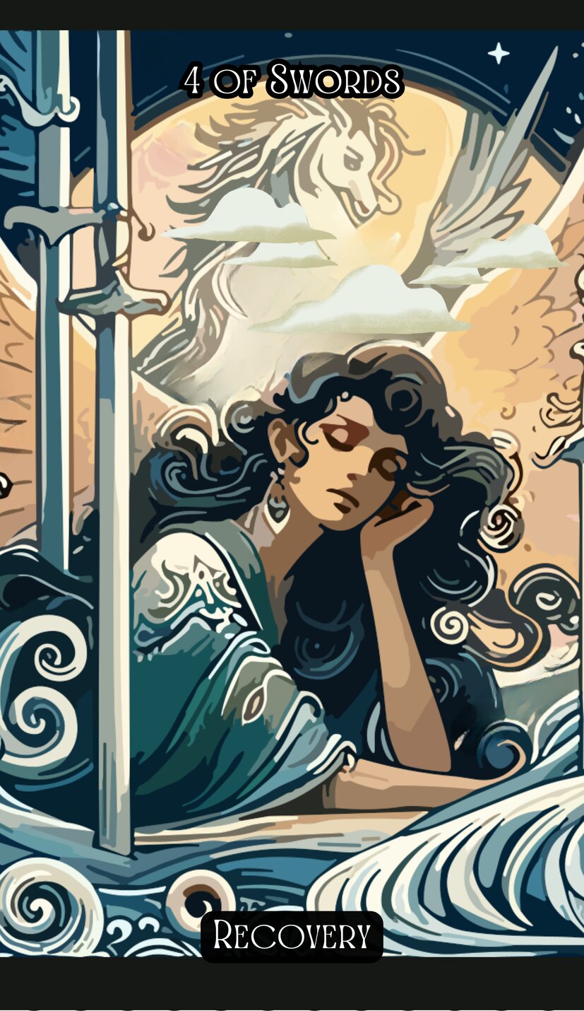Four of Swords - Swirl Tarot