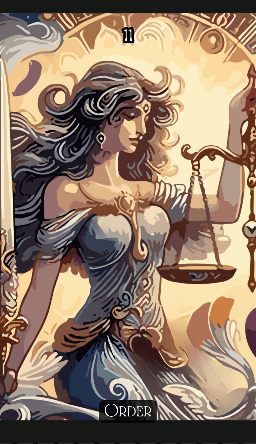 Justice - Swirl Tarot