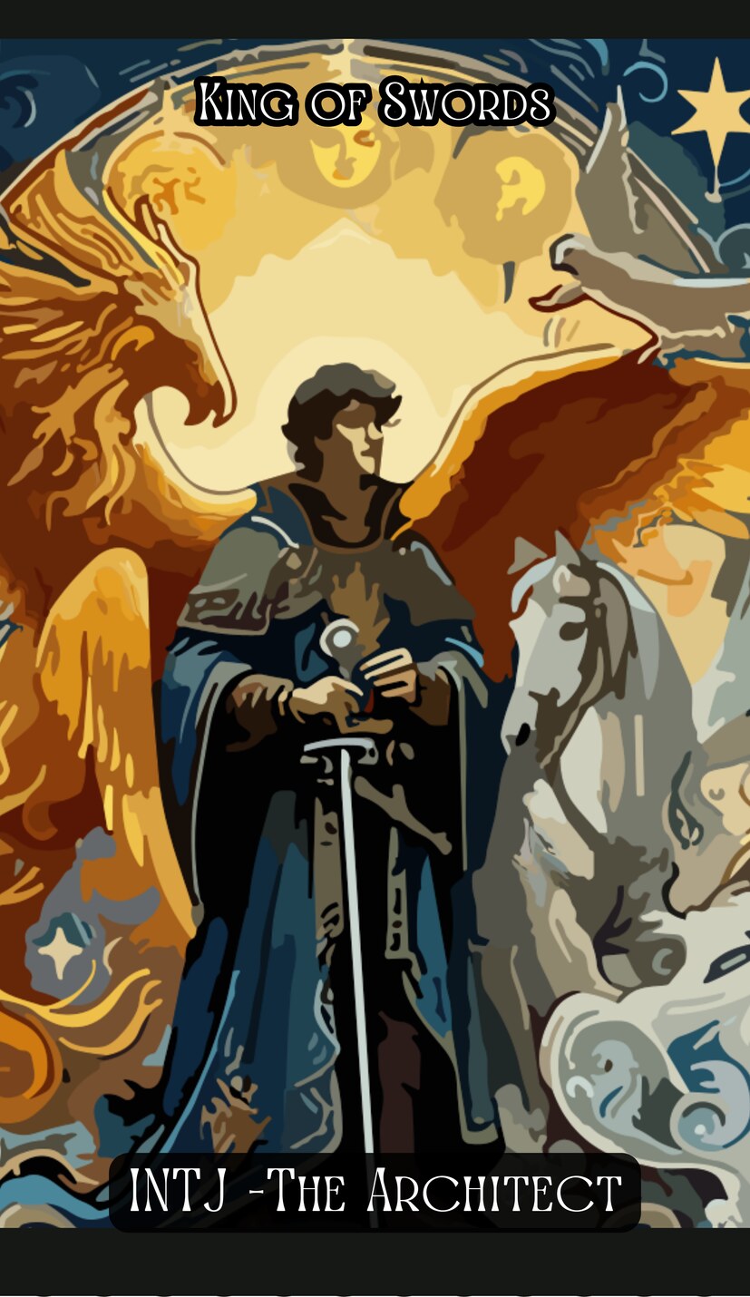 King of Swords - Swirl Tarot