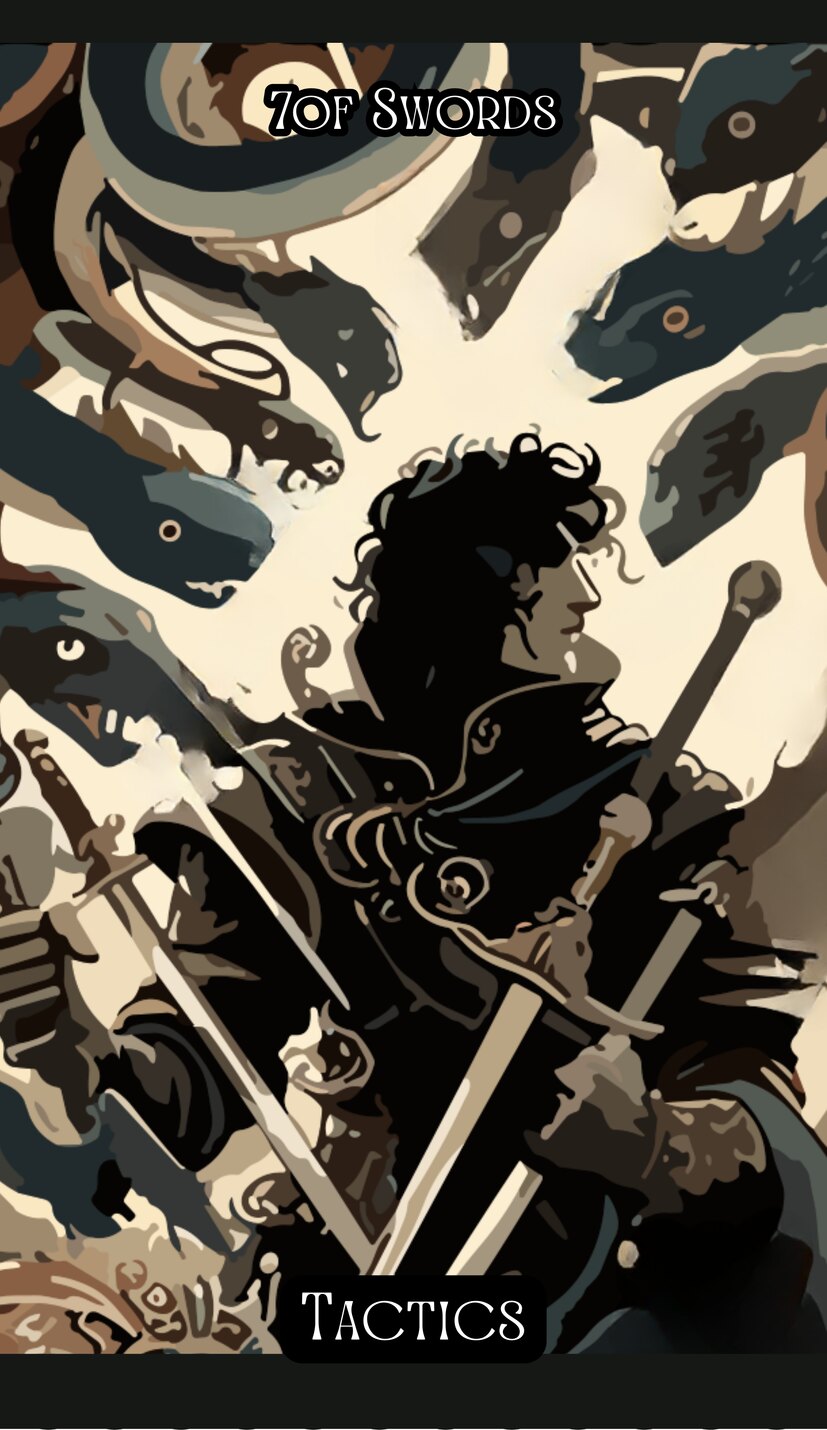 Seven of Swords - Swirl Tarot