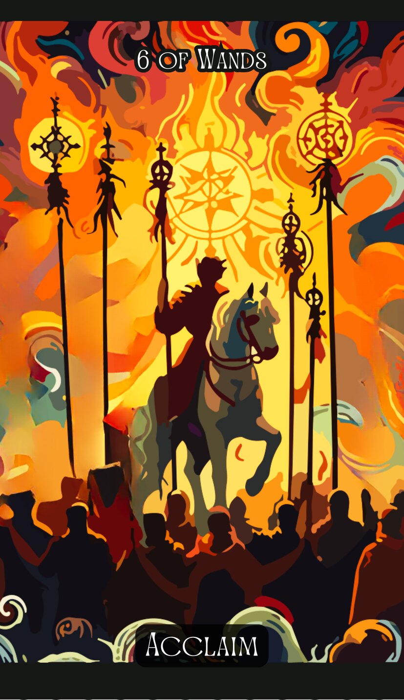 Six of Wands - Swirl Tarot