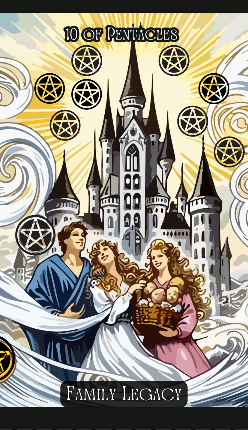 Ten of Pentacles - Swirl Tarot