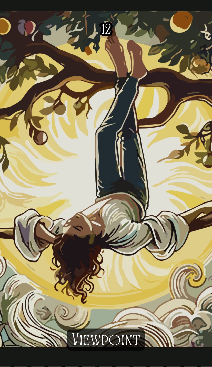 the Hanged Man - Swirl Tarot
