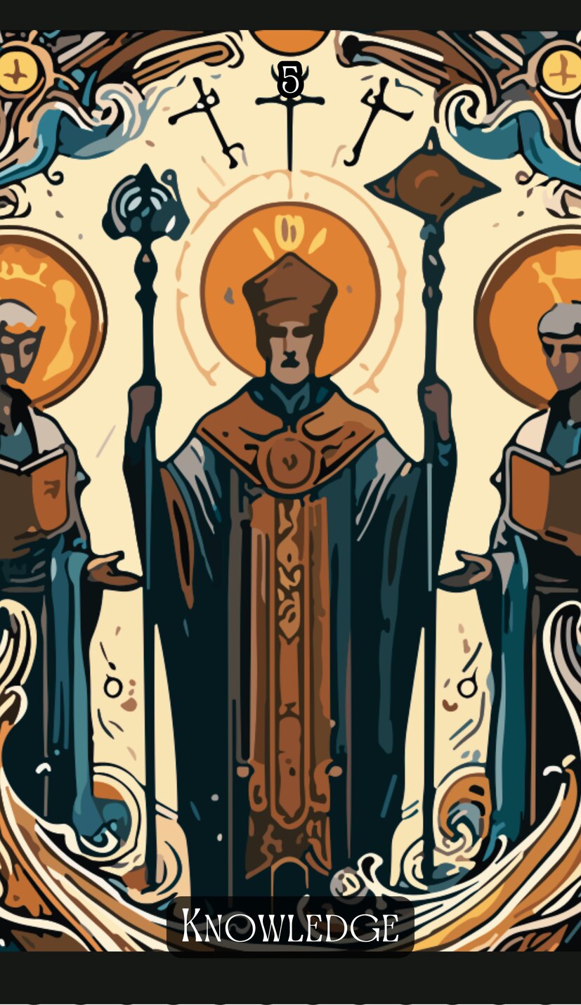 the Hierophant - Swirl Tarot