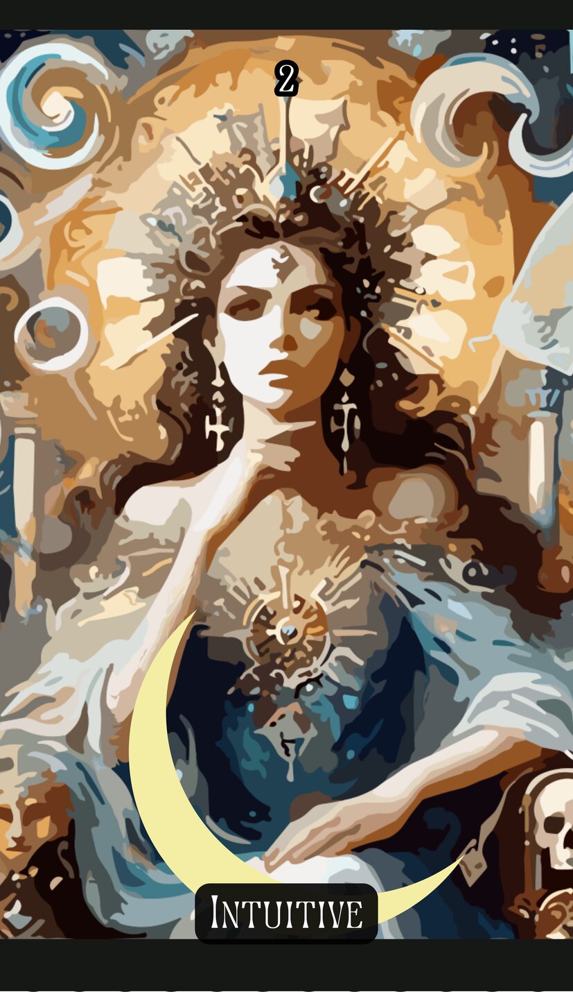 the High Priestess - Swirl Tarot