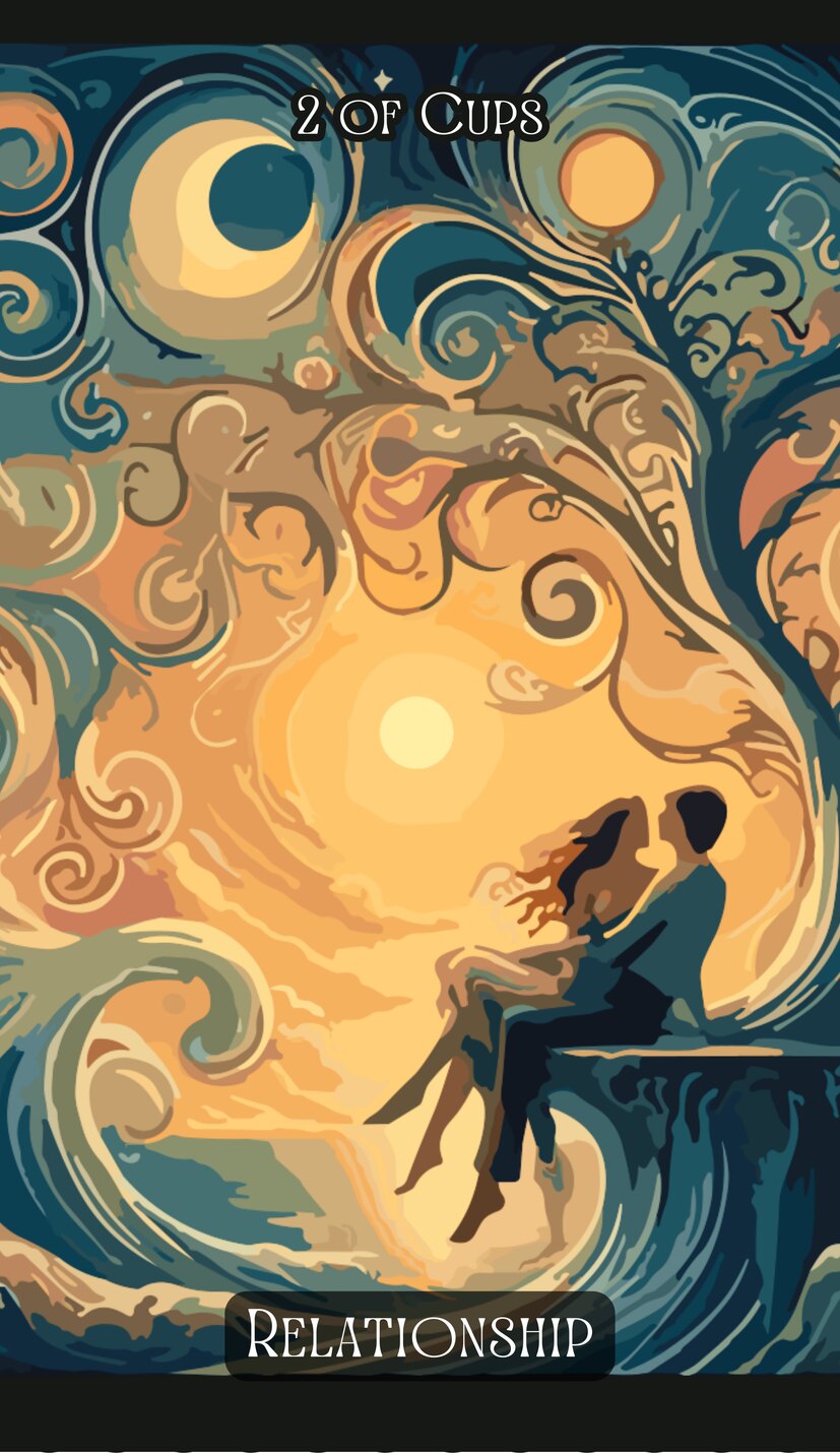 Two of Cups - Swirl Tarot